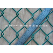 Valla de enlace de cadena galvanizada y PVC